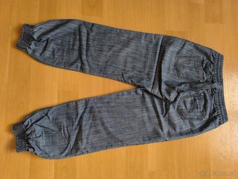 Pohodlné kalhoty DENIM - haremky - 2