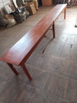 Dřevěná lavice dlouhá 310 cm - 2