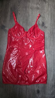 Pvc,vinylové šaty vel.S - 2