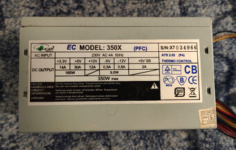 Zdroj EC Eurocase model 350X 350W - 2