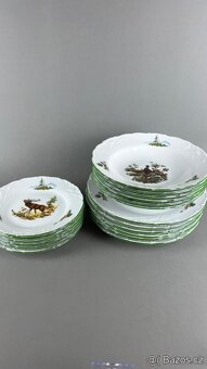 Talířová souprava,NOVÁ, myslivecký porcelán, MZ - 2