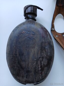Německá polní láhev WW2 – kokosová – D.R.G.M - 2