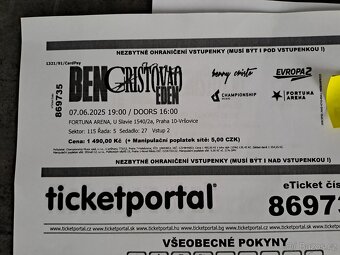 Lístky na koncert Bena Cristovao - 2