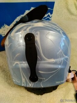 Lyžařská helma Tecno modro bílé cákance - 2
