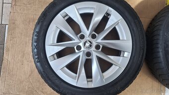 Alu kola Škoda 17" 5x112 zimní pneu 205/55 R17 5-6mm Octa4 - 2