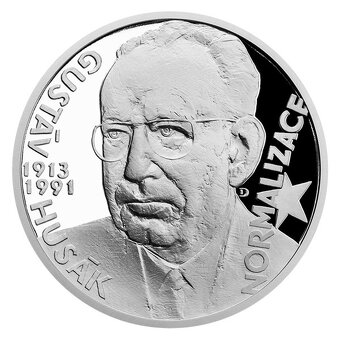 Stříbrná medaile Českoslovenští prezidenti - Gustáv Husák pr - 2