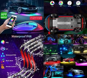 LED neony pod auto, ovládání mobilem - nové - 2