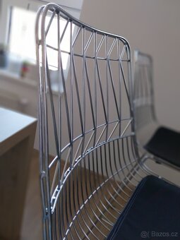 Luxus design chromové barové židle - 2
