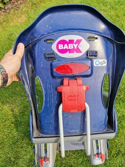 OK BABY SIRIUS Cyklosedačka do 22 kg zadní stříbrná/červené - 2