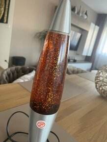 Oranžová lávová lampa Glitter - 2