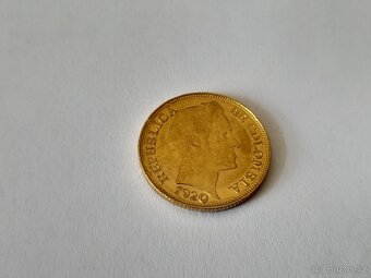 Zlatá mince Cinco pesos, República de Colombia - 2