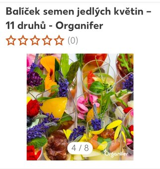 Semena jedlé květiny , 11 druhů semen květin - 2