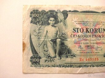 Bankovka 100 Kčs - 1931 - Vzácná poslední série ZC - 2
