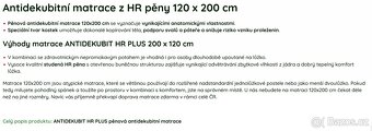 Ortopedická, pěnová antidekubitní matrace 200x120 cm - 2