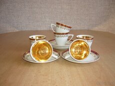 Kávový servis - zlacený - 2