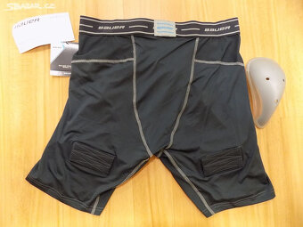 Elastické šortky Bauer se suspenzorem (vel. XXL) - SLEVA 50% - 2
