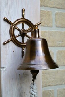 Mosazný lodní zvon 18cm - matný - 2