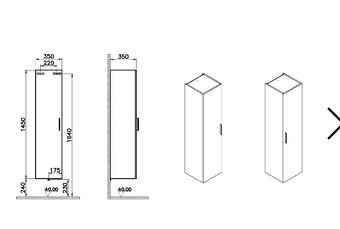 Koupelna skříň s umyvadlem a svetlem - 2