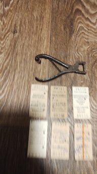 Kleště a 6 ks jízdenek na ČSD - 2