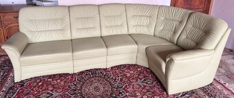 Kožená rohová sedací souprava,6359 - 2