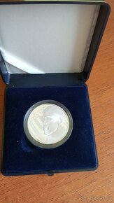 Stříbrná mince Barack Obama v Praze - 2