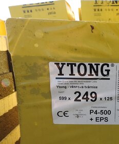 Tvárnice Ytong věncová 599x125x249mm P4-500 sleva 51% - 2