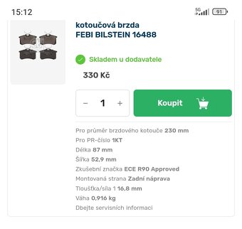 Brzdové destičky - 2