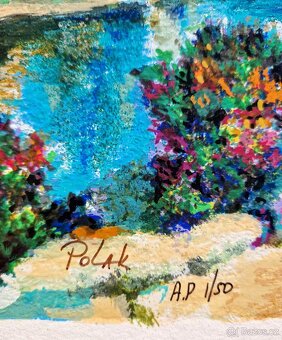 DIMITRI POLAK - sieťotlač /farebná impresionistická krajina/ - 2