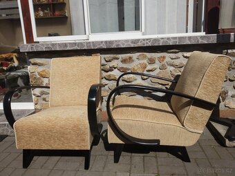 Křesla J.Halabala,typ C Kanadky.Po renovaci. - 2