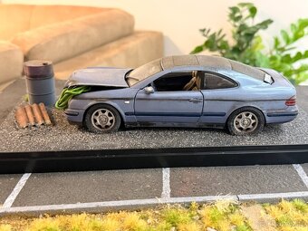 VRAK - 1:18 Mercedes-Benz CLK 230 Coupe - Modrá - ANSON - 2