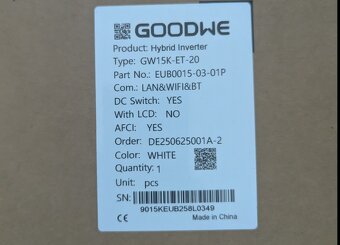 GoodWe GW15K-ET-2015 kW střídač FVE - 2