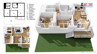 Pronájem bytu 3+kk se zahrádkou, 125 m², Praha - Hostavice - 2