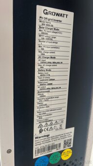 Solární střídač Growatt spf 5000 es a Epever xtra 4415 - 2