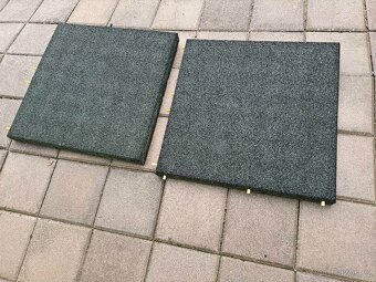 Extra silné gumové dlaždice - gumová dlažba 500 x 500 x 42 - 2
