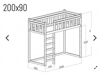 Patrová postel z masivu - 2