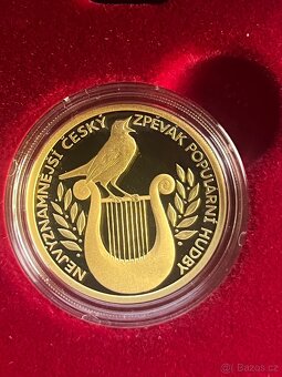 Zlato / zlatá mince,medaile Karel Gott proof - 2