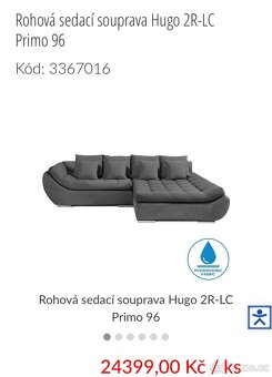 Téměř nová šedá rohová pohovka - 2