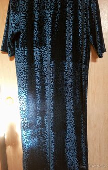 Dlouhé šaty, modrý samet, 40/42 - 2