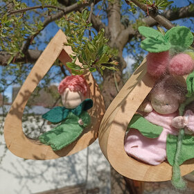 dřevěné dekorace- domečky - 2