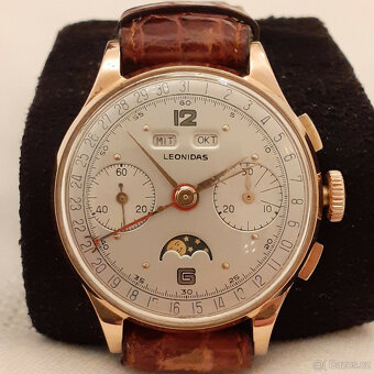 Hodinky Leonidas Tag Heuer 18k Gold Vintage Sport Chronomete - 2