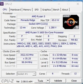 Ryzen 5 1600 - 2