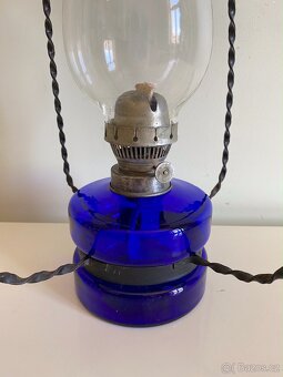 Závěsná petrolejová lampa barevná nádržka - 2