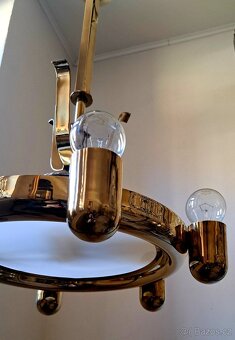 Starožitný funkcionalistický lustr, .lustřík, osvětlení, - 2