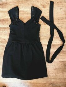 Černé dívčí šaty, vel. cca 10-12 let, příp. XS - 2