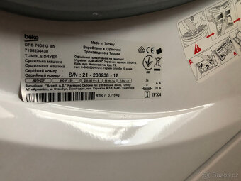 Prodám sušičku prádla BEKO DPS 7405 G B5 – 7 kg, A++ – 4 000 - 2