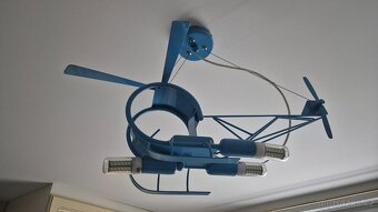 Dětský lustr Helikoptéra 3xE14/12W modrá - 2