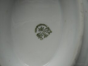 Set - porcelánový oválný podnos a omáčník - 2