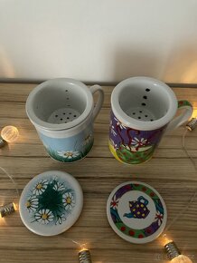 Prodám nové hrnky na čaj se sítkem,75 kč/ks - 2