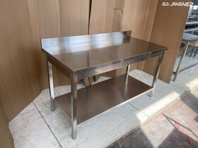 Nerezový stůl s policí 180x70x85 - 2