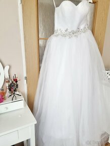 Nové bílé svatební šaty vel.xs-m a l-xl - 2